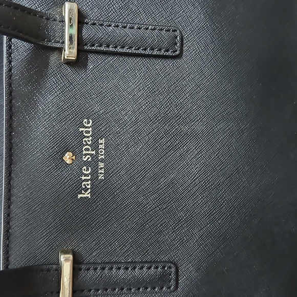 Kate Spade Hayden Black Peddle Leather Bag 2 Way Bag 9x9 - Picture 3 of 11